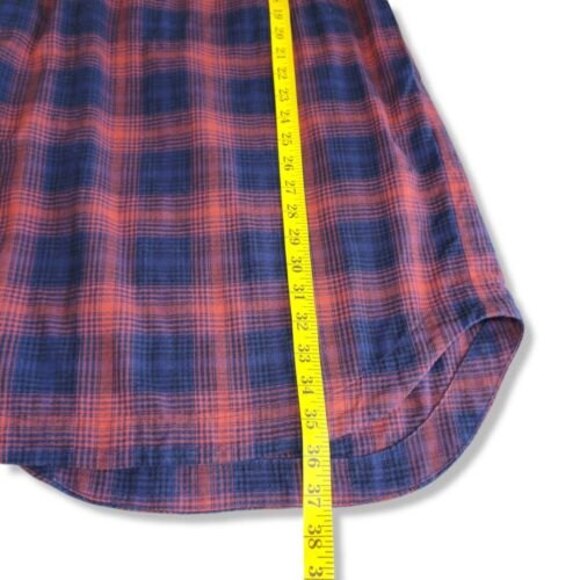 Bridge & Burn Clement Cinched Waist Dress Women's size XS Red Plaid knee length - Picture 5 of 11